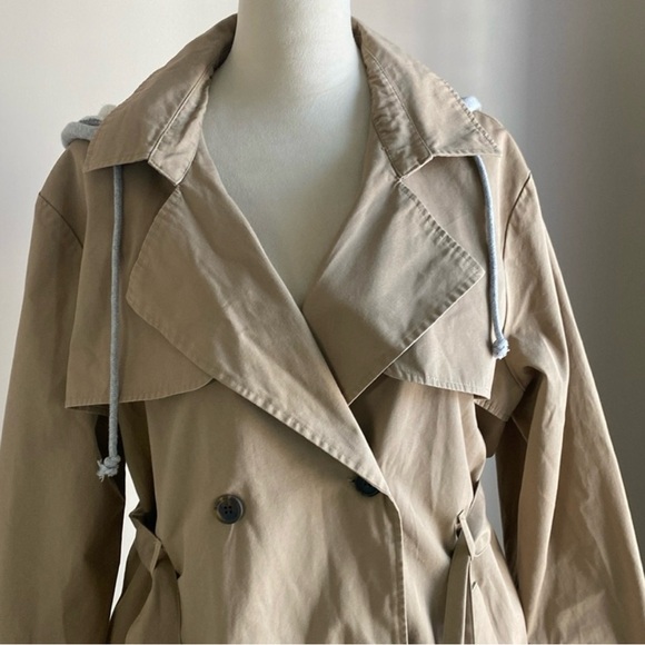 POPSUGAR Hooded Chambray Trench Coat - Picture 6 of 8
